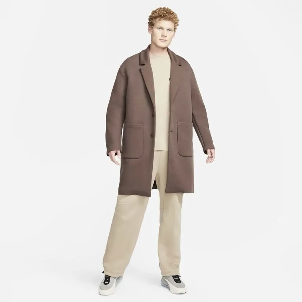 Nike Tech Fleece Reimagined Trench Brown Coat FN0601-237 Size 2XL Men's $300